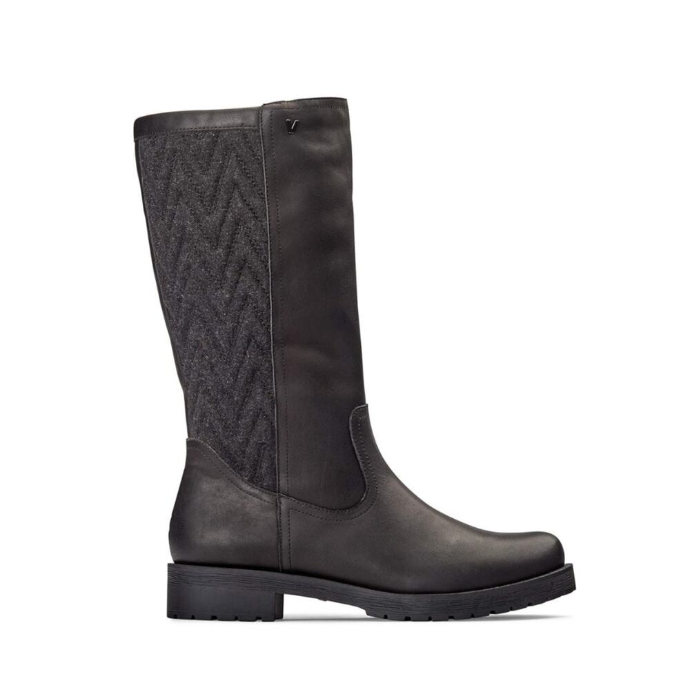 Vionic 10 Mystic Aurora Waterproof Leather Riding Boots Shearling Arch Support